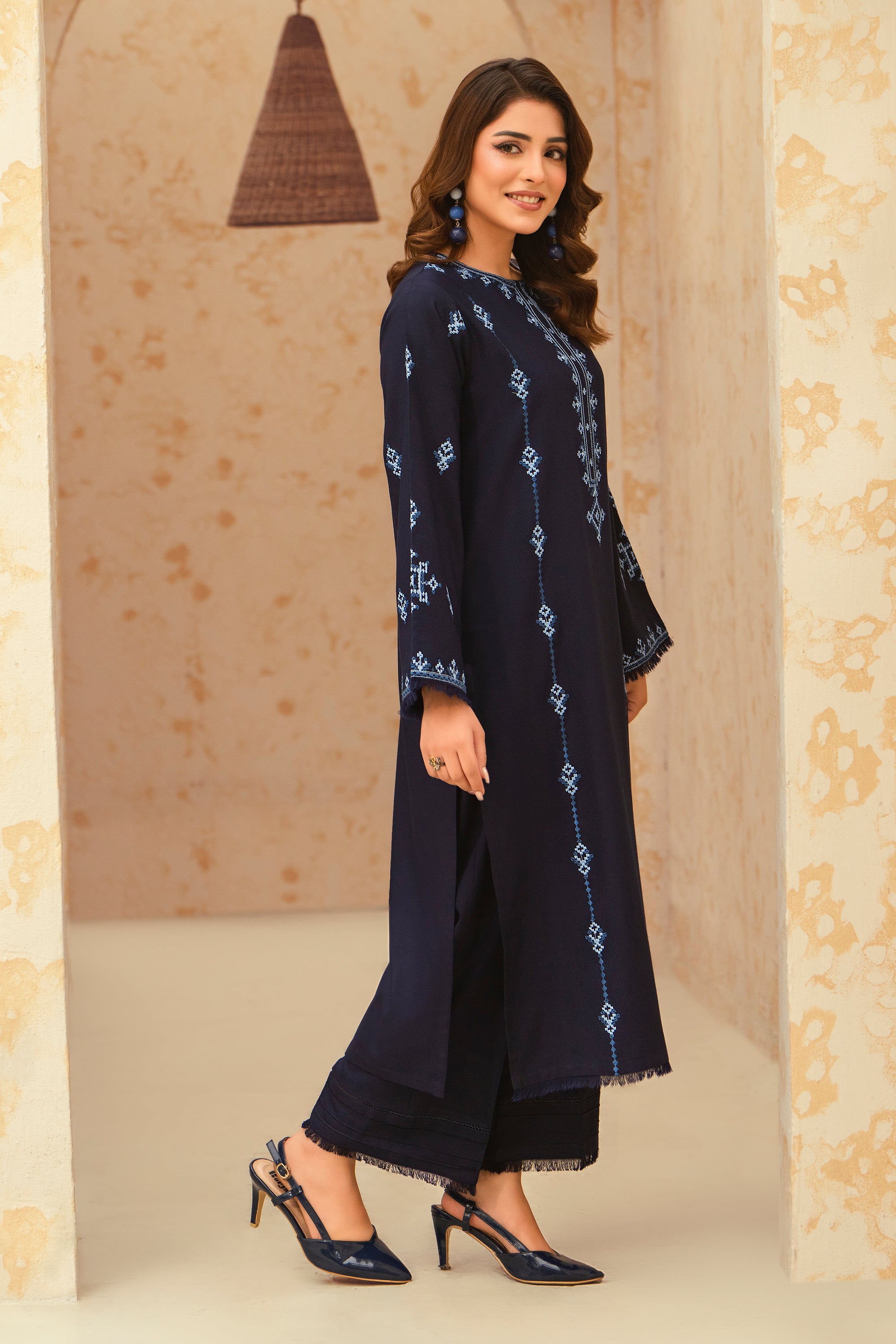 Sapphire-3 Piece Embroidered Marina Suit