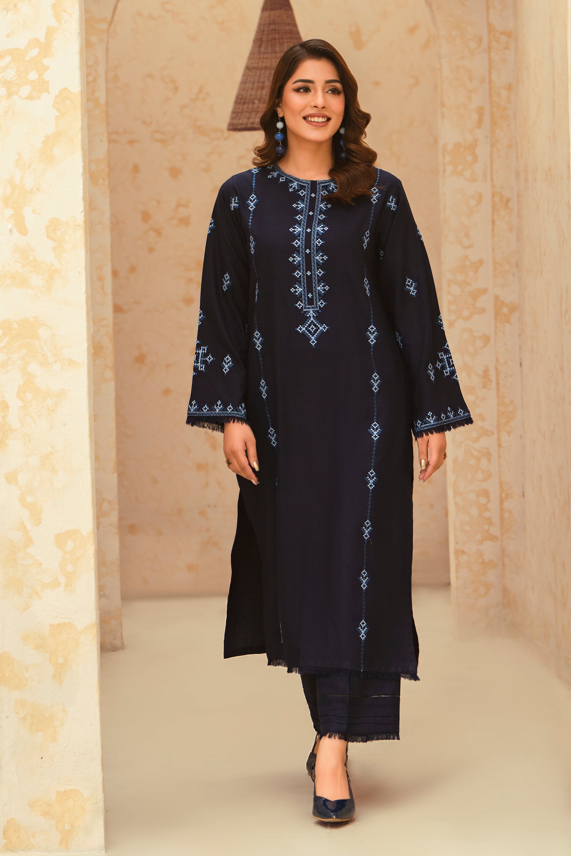 Sapphire-3 Piece Embroidered Marina Suit