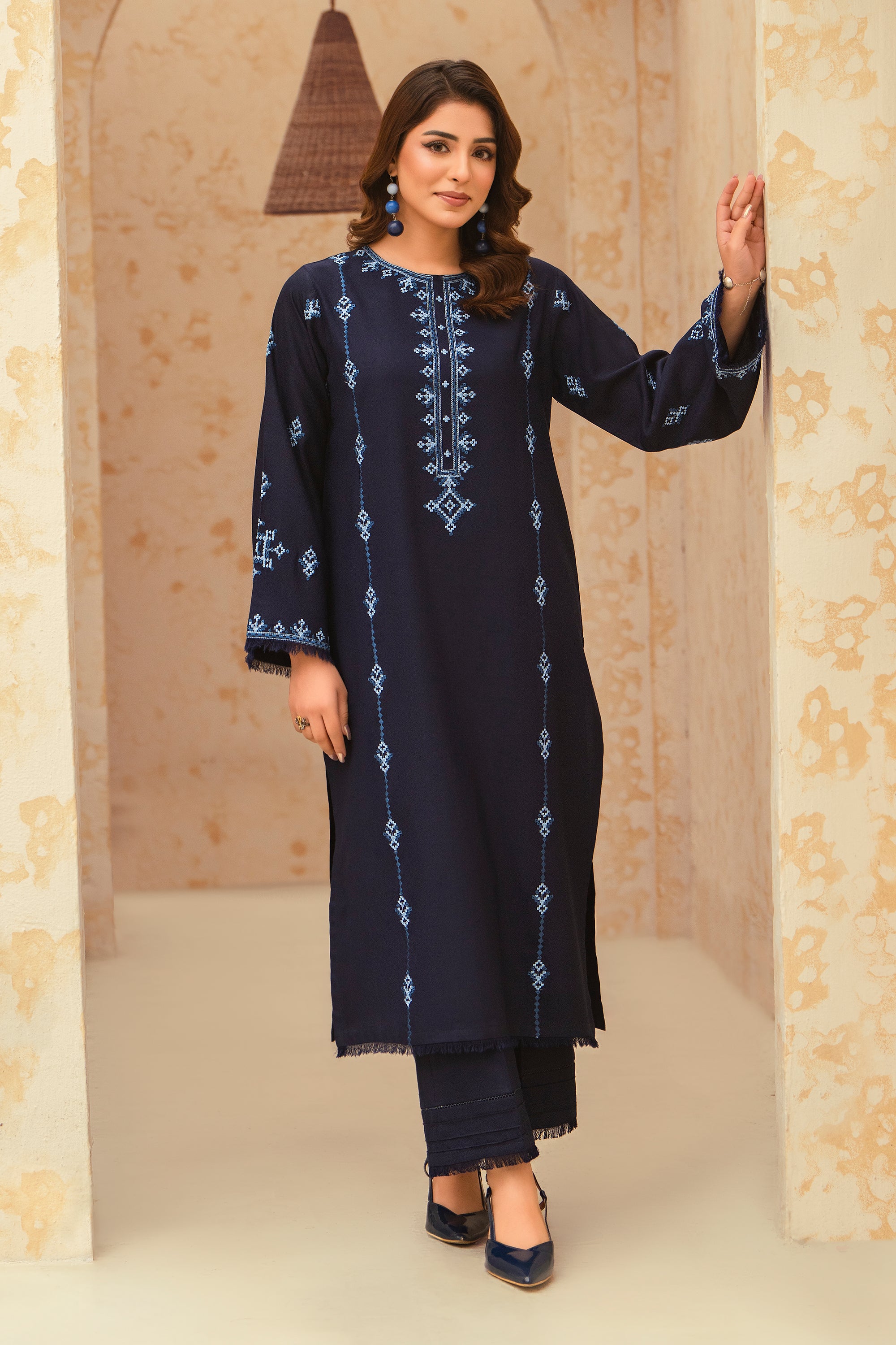 Sapphire-3 Piece Embroidered Marina Suit