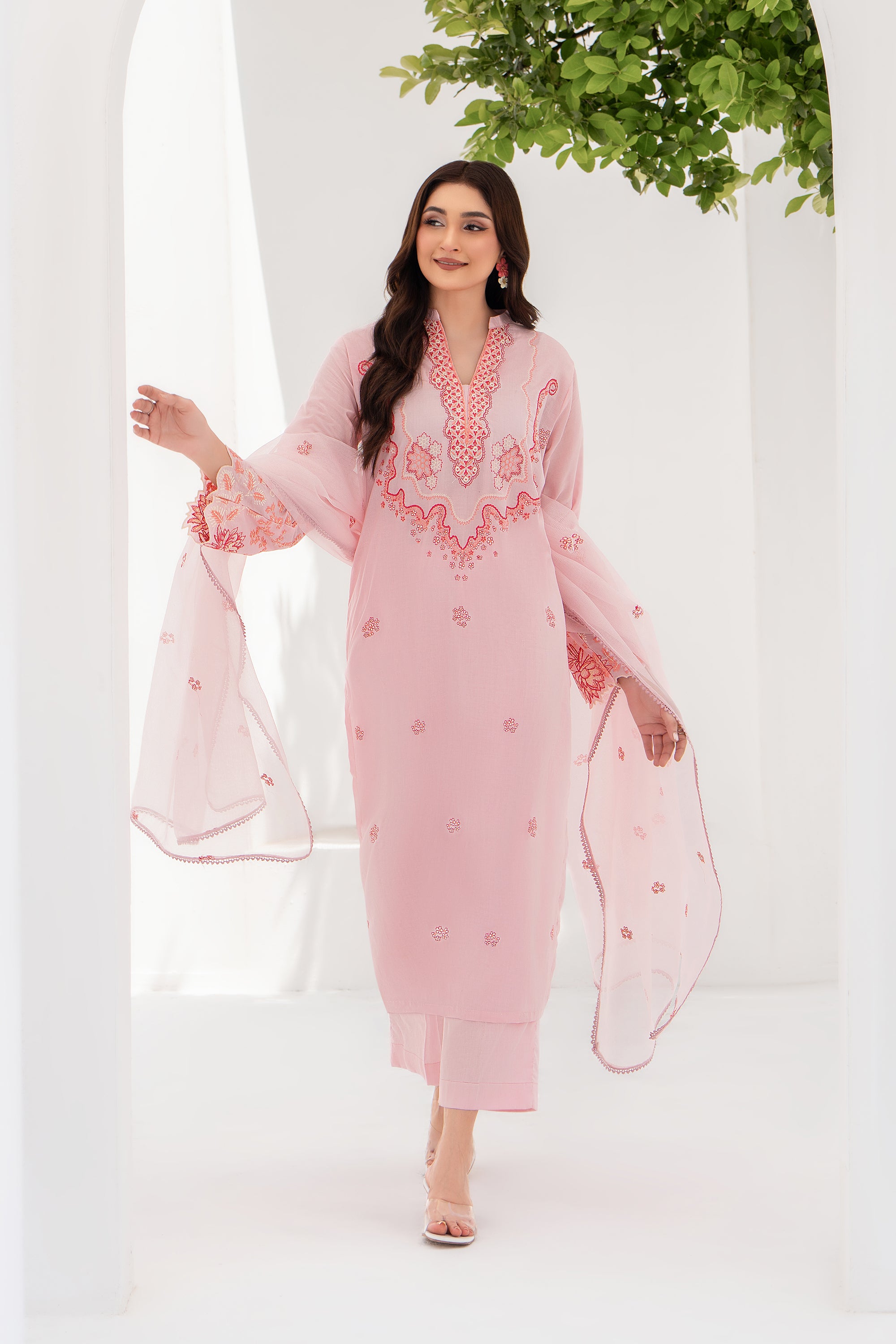 Lotous - 3 Piece Embroidered Lawn Suit