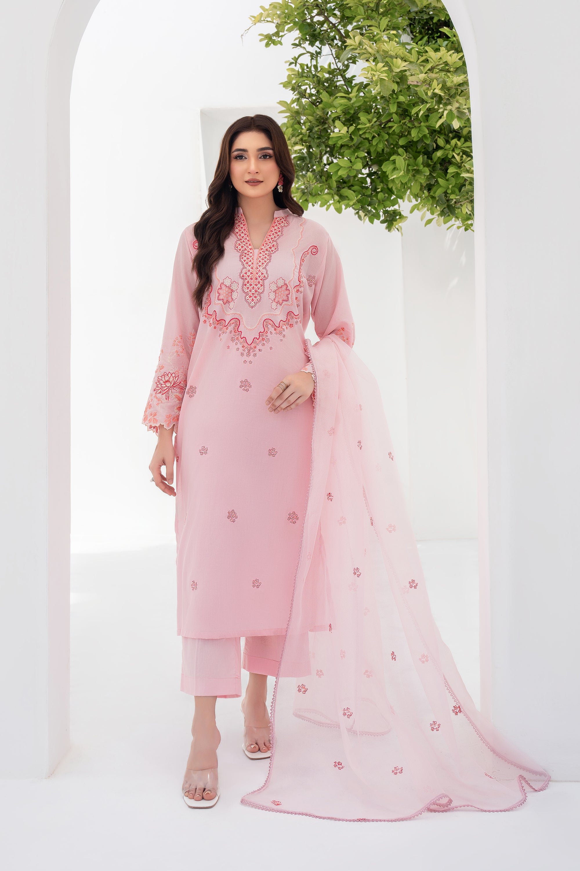 Lotous - 3 Piece Embroidered Lawn Suit