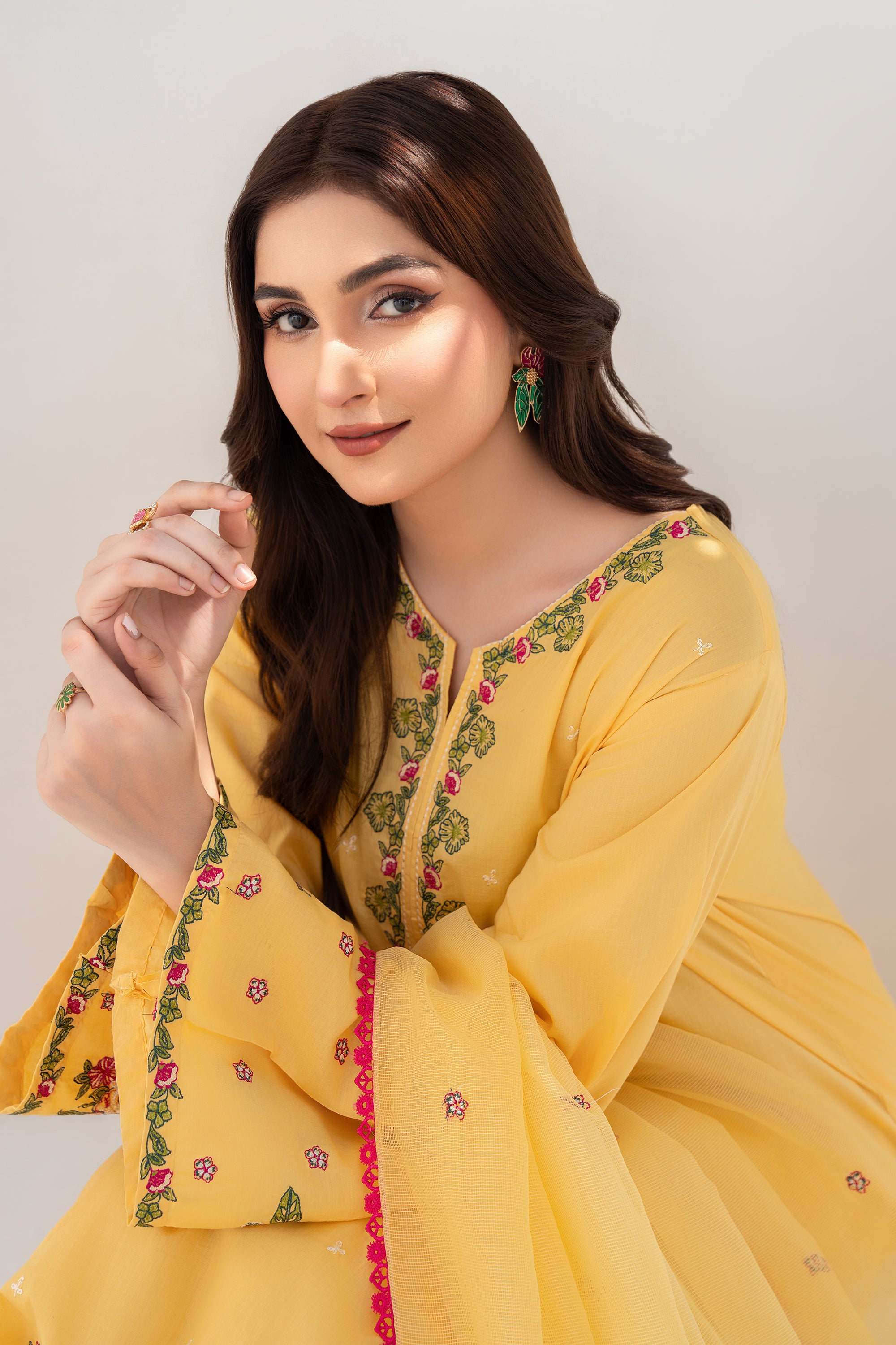 Daffodil - 3 Piece Embroidered Lawn Suit