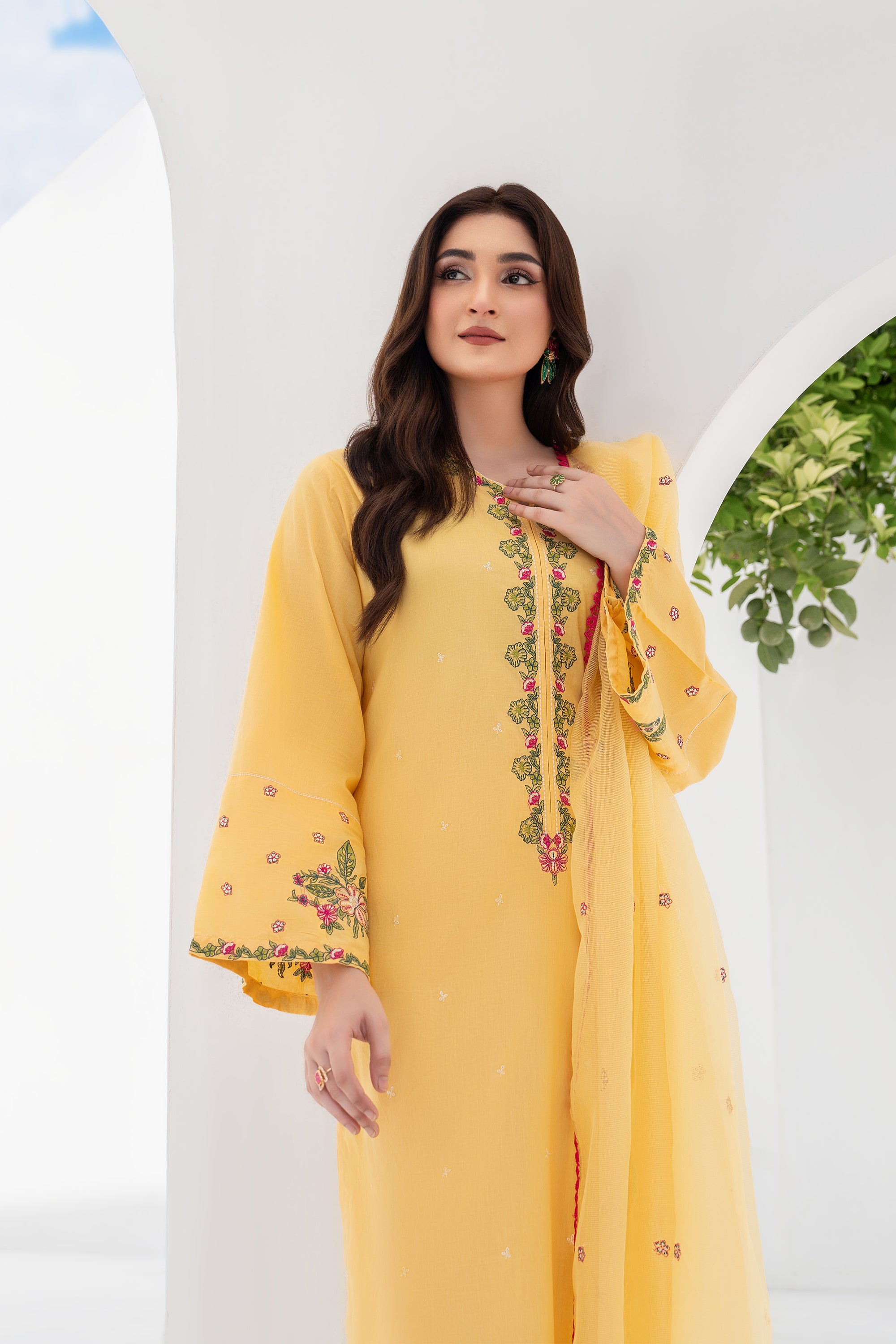 Daffodil - 3 Piece Embroidered Lawn Suit