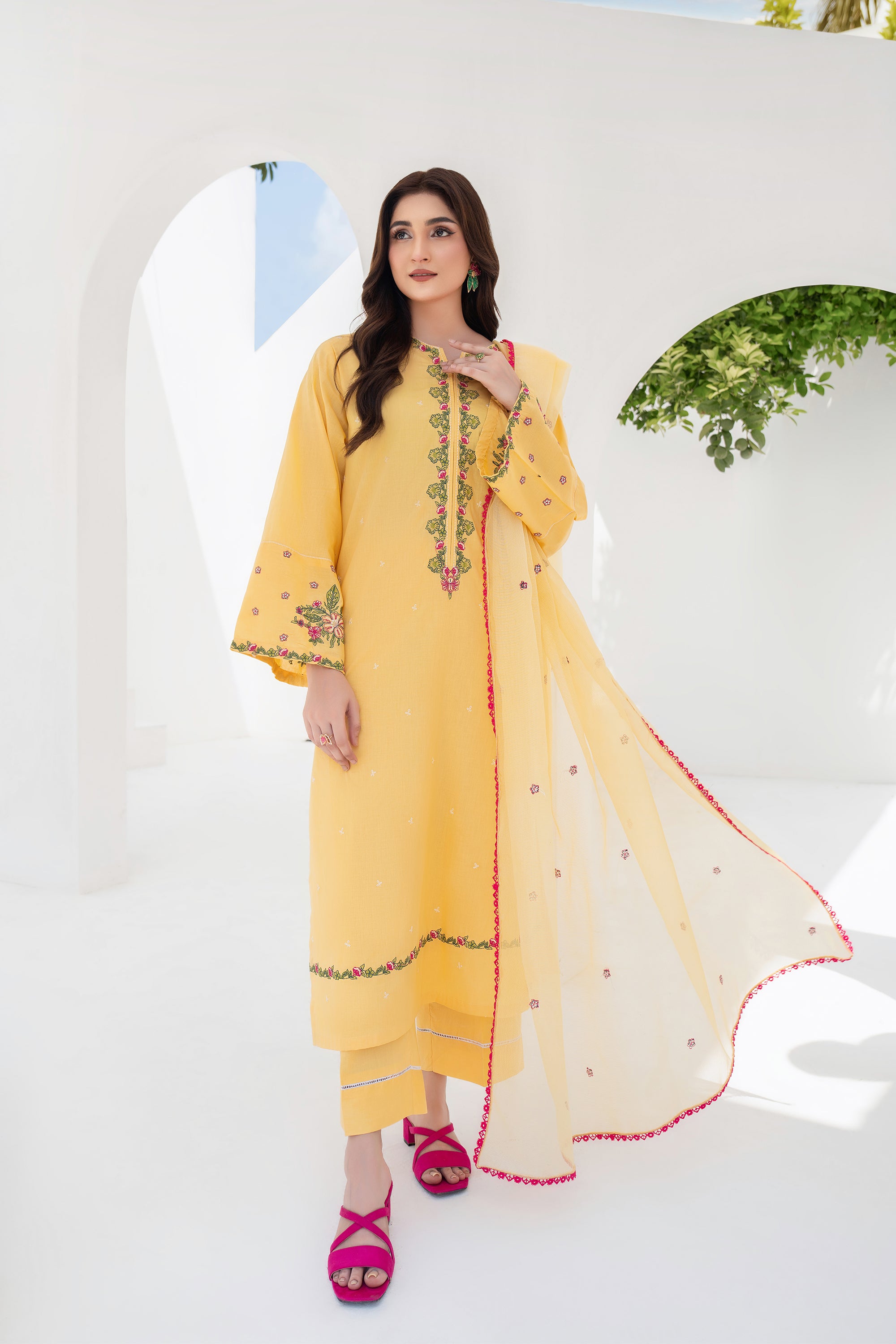 Daffodil - 3 Piece Embroidered Lawn Suit