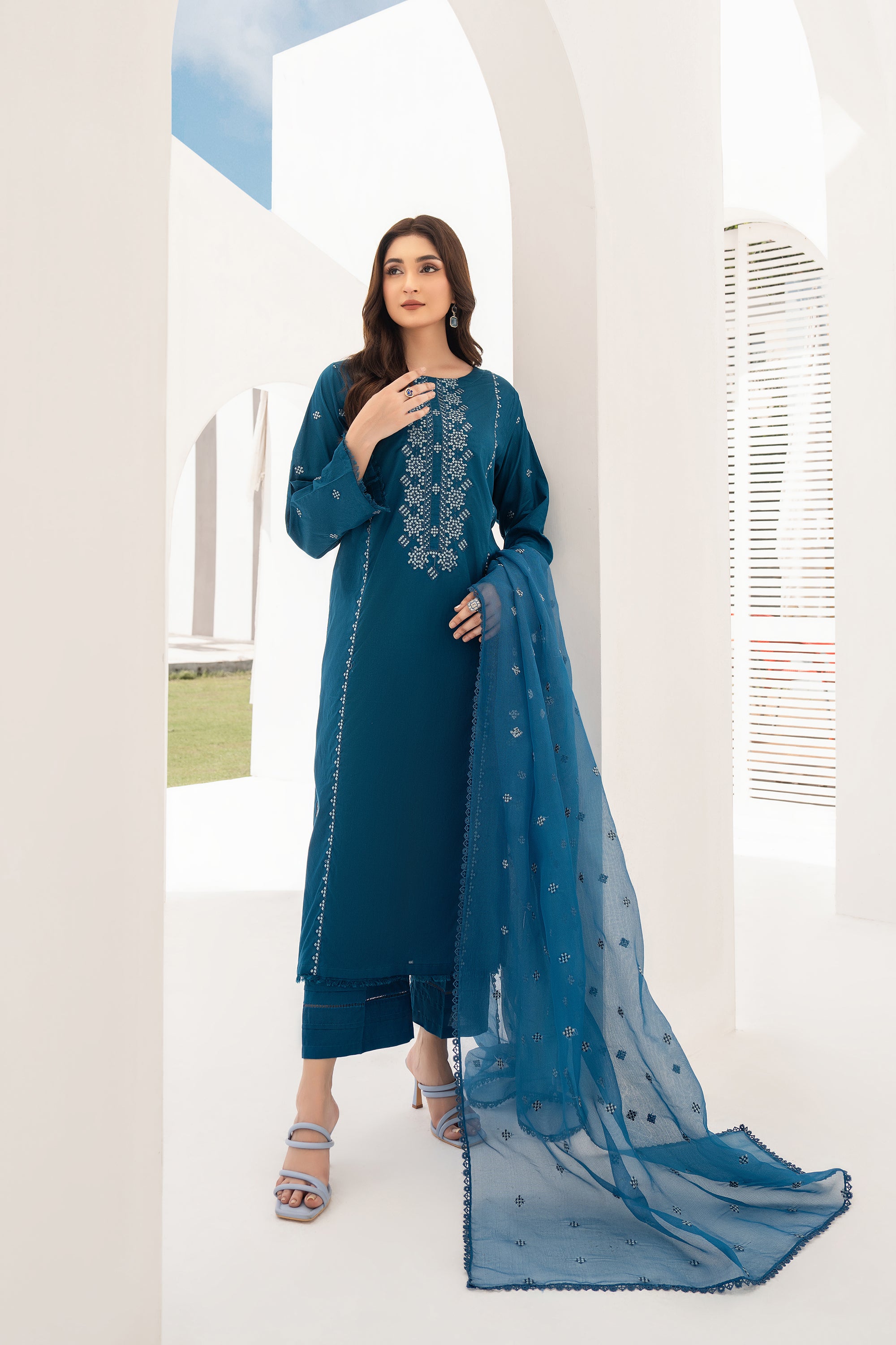 Iris - 3 Piece Embroidered Lawn Suit