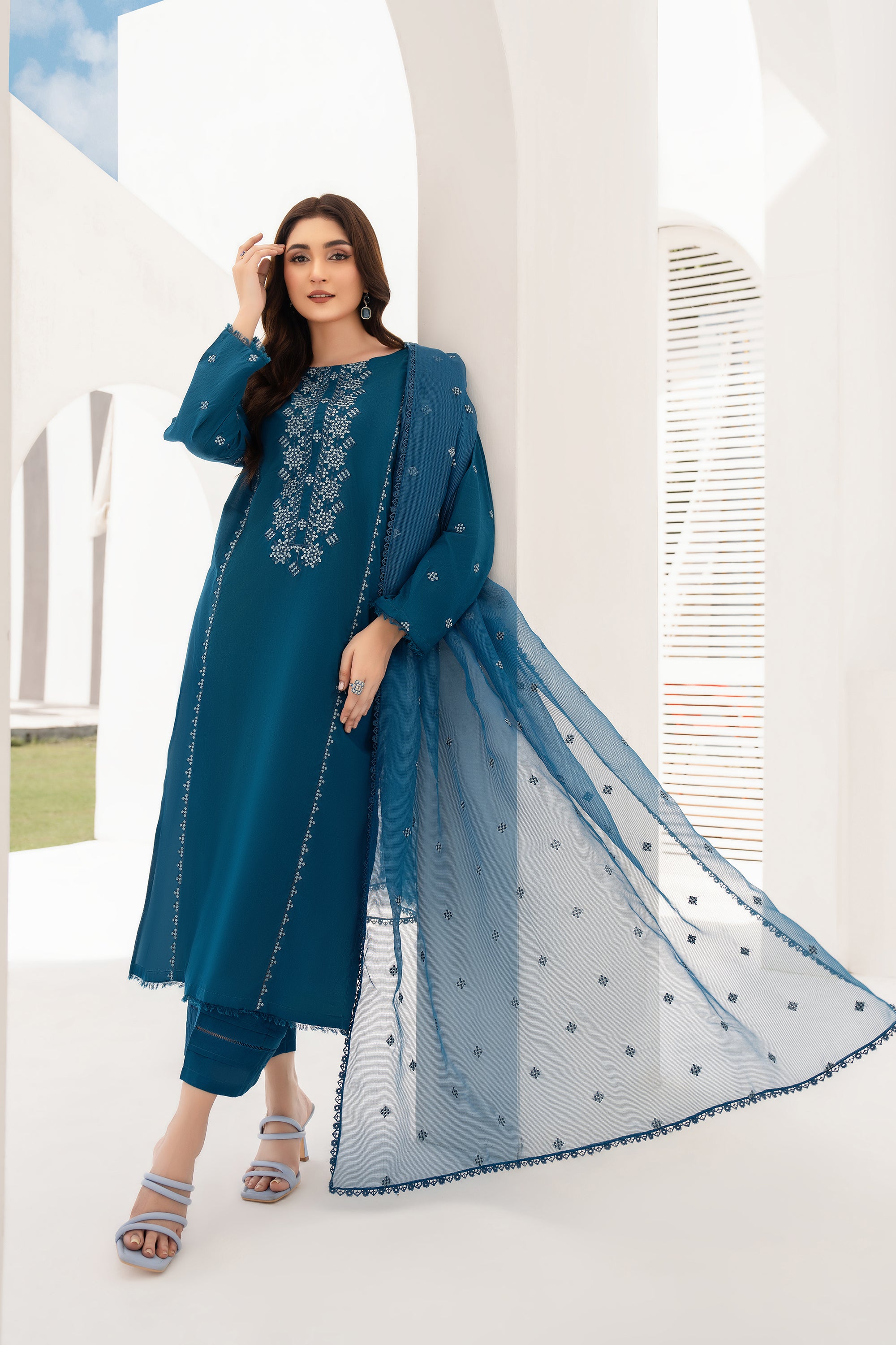 Iris - 3 Piece Embroidered Lawn Suit