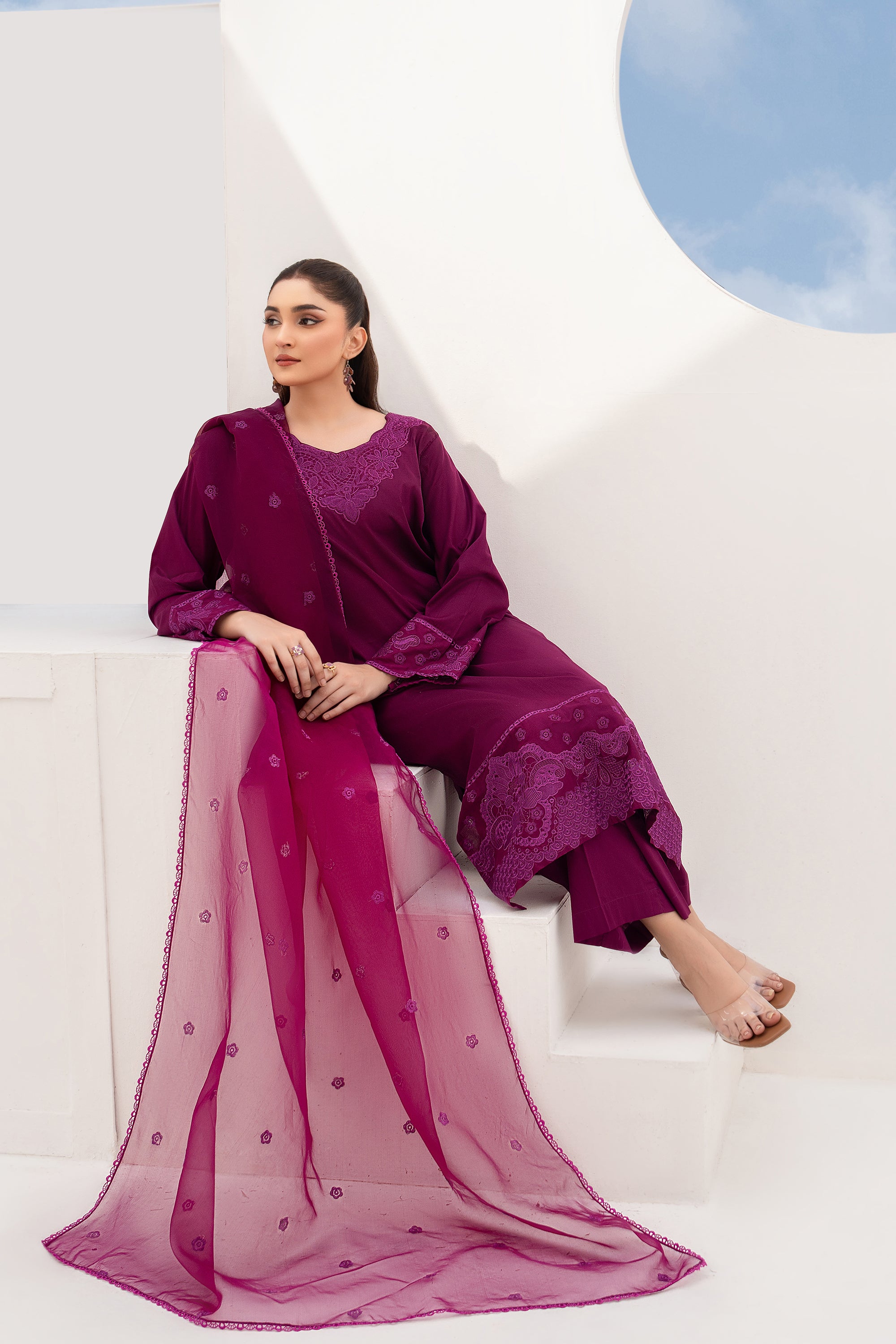 BLUEBELL - 3 Piece Embroidered Lawn Suit