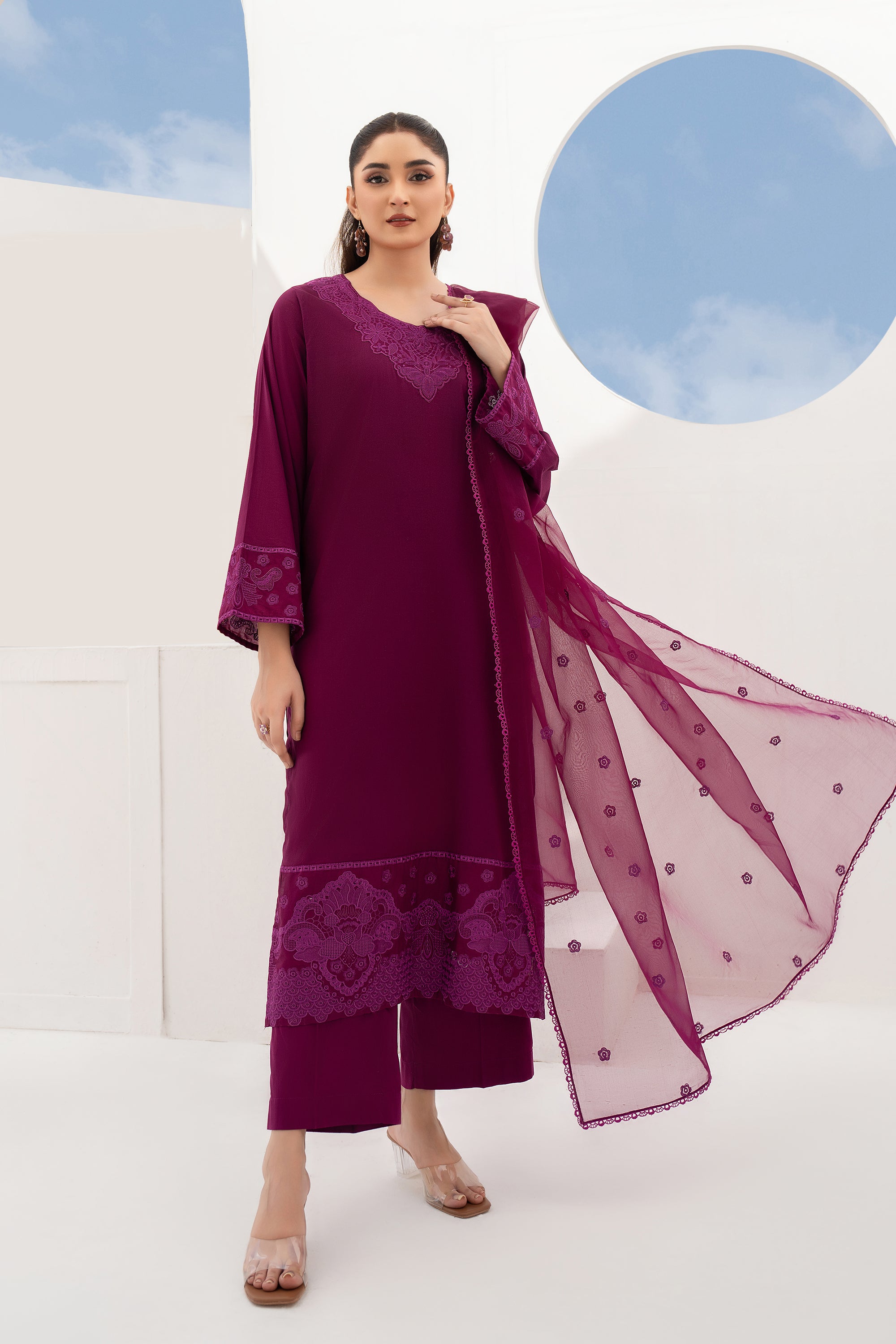 BLUEBELL - 3 Piece Embroidered Lawn Suit