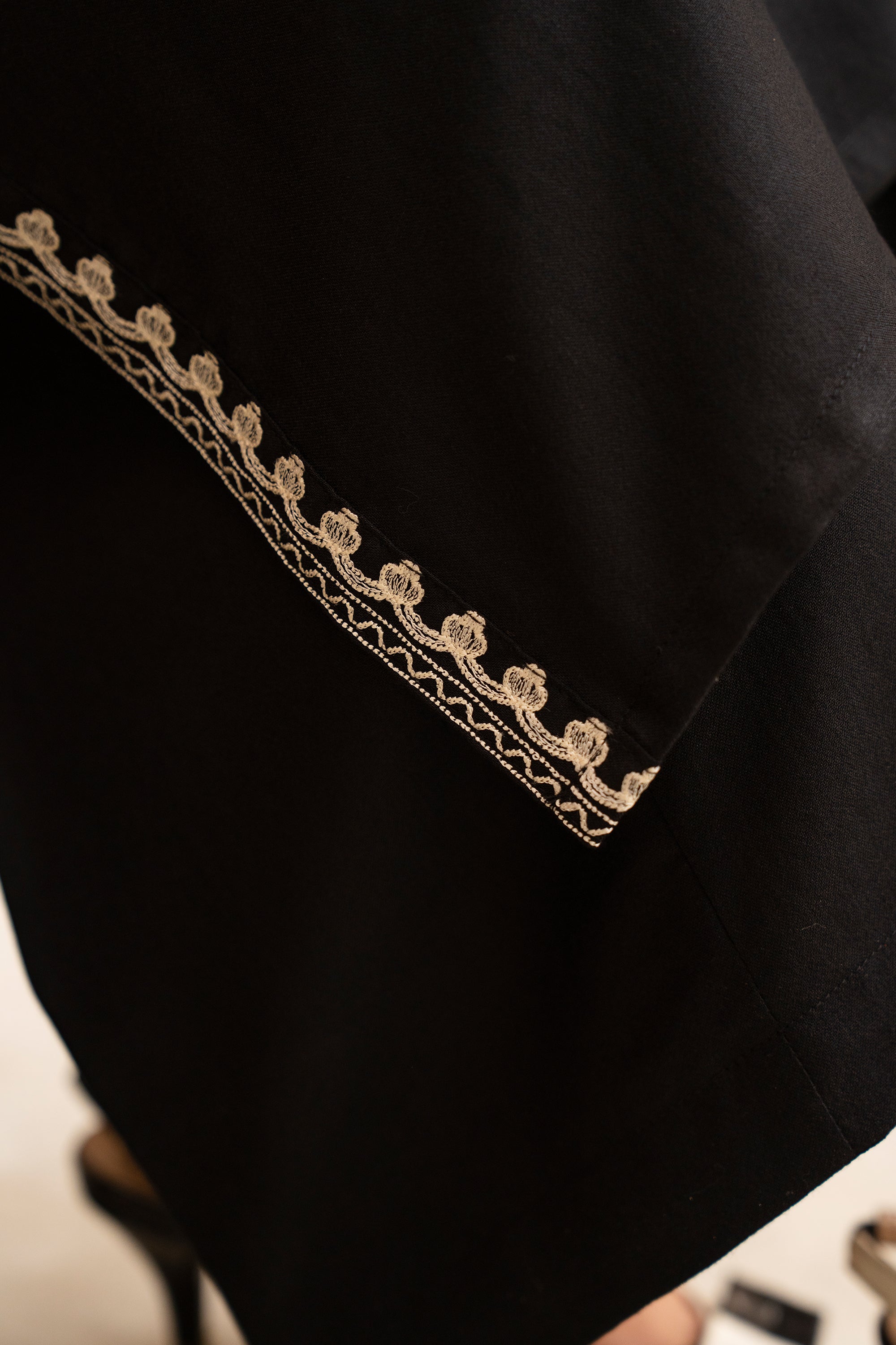 Black Stone-2 Piece Embroidered Marina Suit